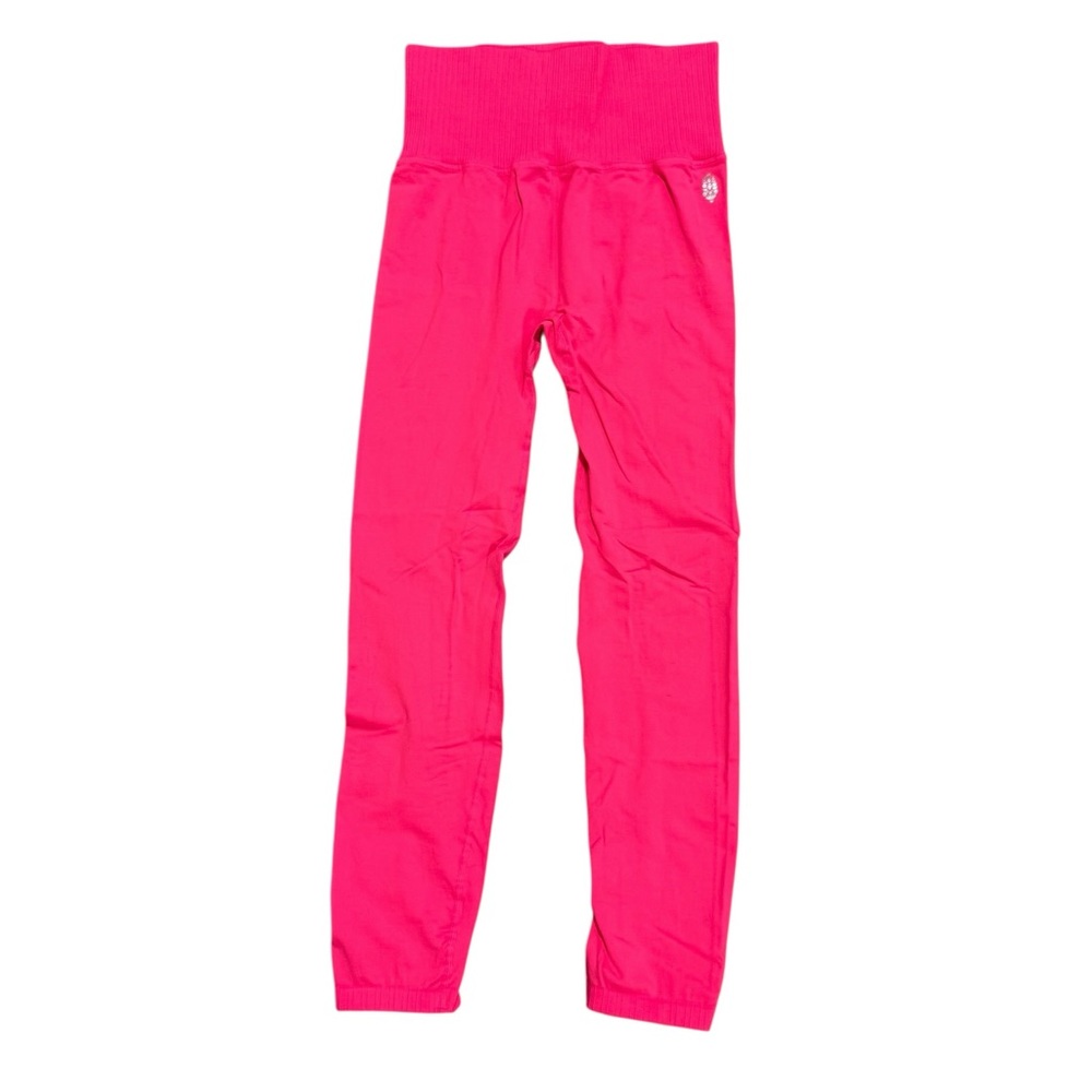 Free People FP Movement M/L Bright Pink Good Karma Leggings - Picture 2 of 8